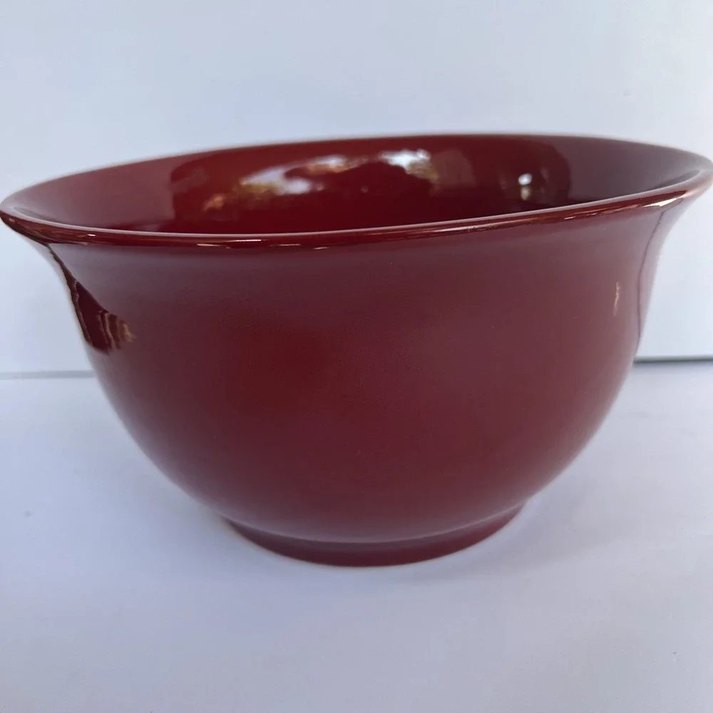 Vintage Haeger Pottery USA 3311 Red Mixing Bowl 10